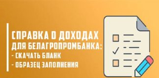 Справка о доходах для кредита в ОАО "Белагропромбанк": скачайте бланк, ознакомьтесь с формой и примером заполнения