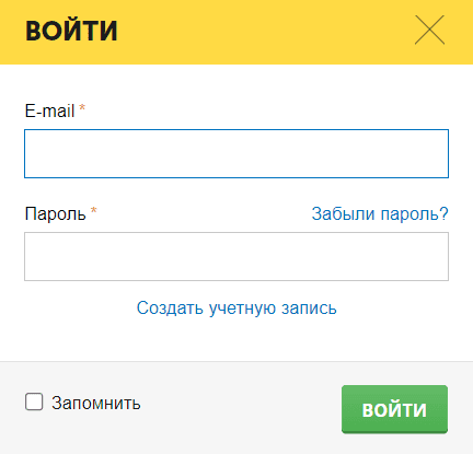 Интернет-магазин мебели DAHI.BY - личный кабинет, вход